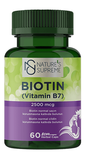 NATURE'S SUPREME BIOTIN 2500 mcg 60 CAPSULE