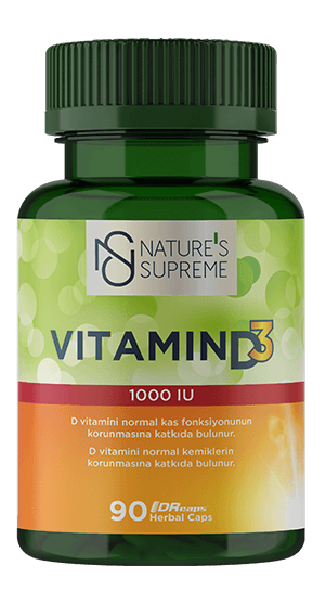 NATURE'S SUPREME VITAMIN D3 VE BETA CAROTENE 90 KAPSÜL